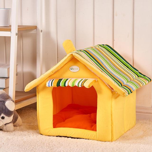 Soft indoor cottage-style pet house for cats and small dogs – PawPeace™