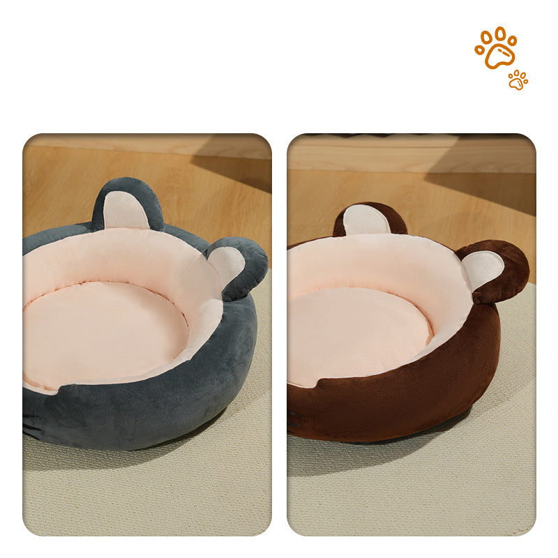 PawPeace™ CuddlePaw Plush Nest – Ultra-Soft Comfort Bed for Cats & Small Dogs