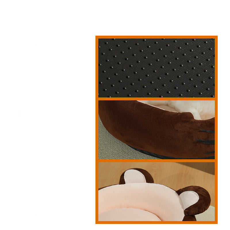 PawPeace™ CuddlePaw Plush Nest – Ultra-Soft Comfort Bed for Cats & Small Dogs