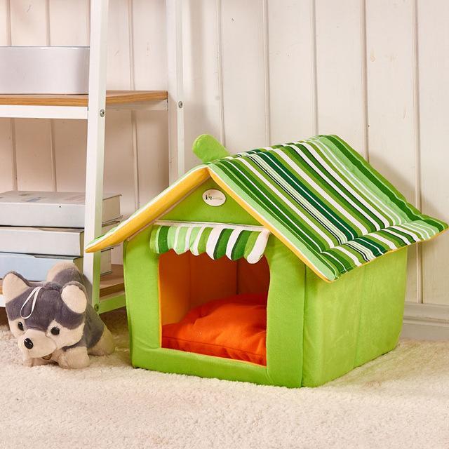Soft indoor cottage-style pet house for cats and small dogs – PawPeace™