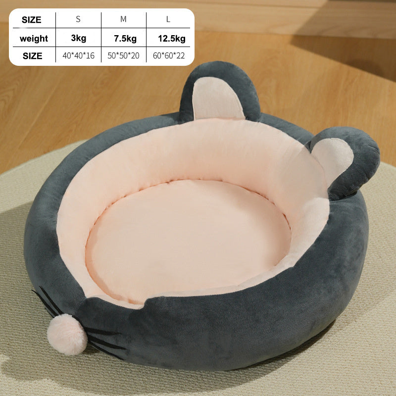 PawPeace™ CuddlePaw Plush Nest – Ultra-Soft Comfort Bed for Cats & Small Dogs