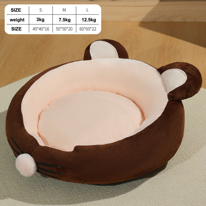 PawPeace™ CuddlePaw Plush Nest – Ultra-Soft Comfort Bed for Cats & Small Dogs